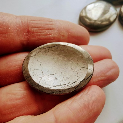 Palm Stone Worry Stone - Pyrite